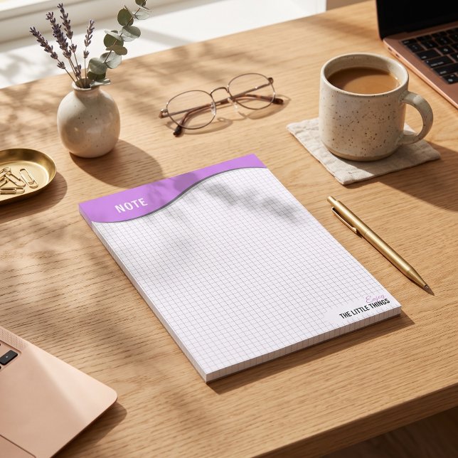 Purple Wave "Enjoy Little Things" Grid Dot Notes  (Purple Wave "Enjoy Little Things" Grid Dot Notes)