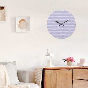 Purple Wave Pattern Wall clock