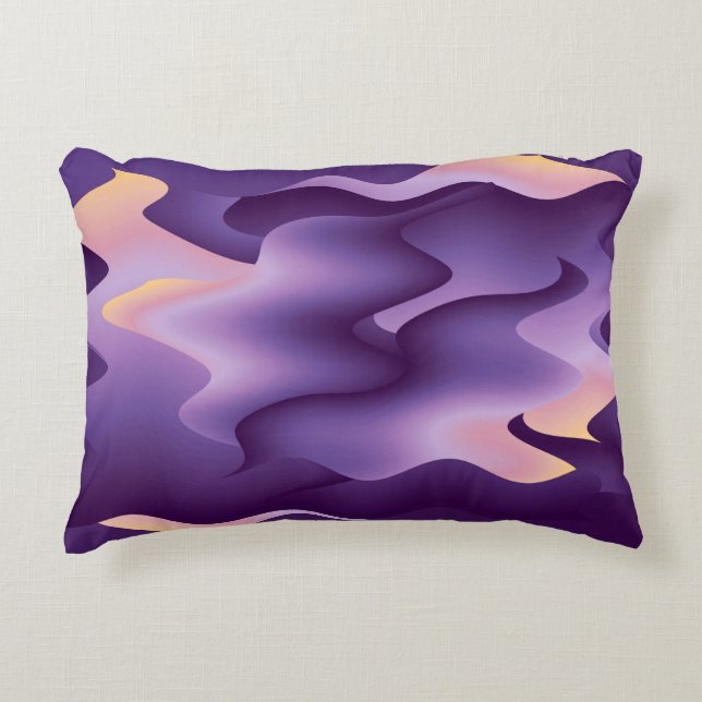 Purple waves accent pillow (Front)