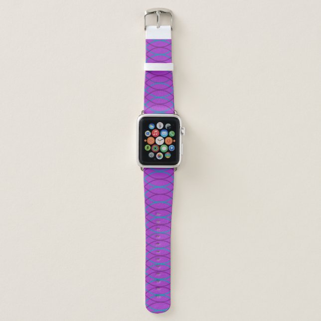 Purple Waves  Apple Watch Band (Front)
