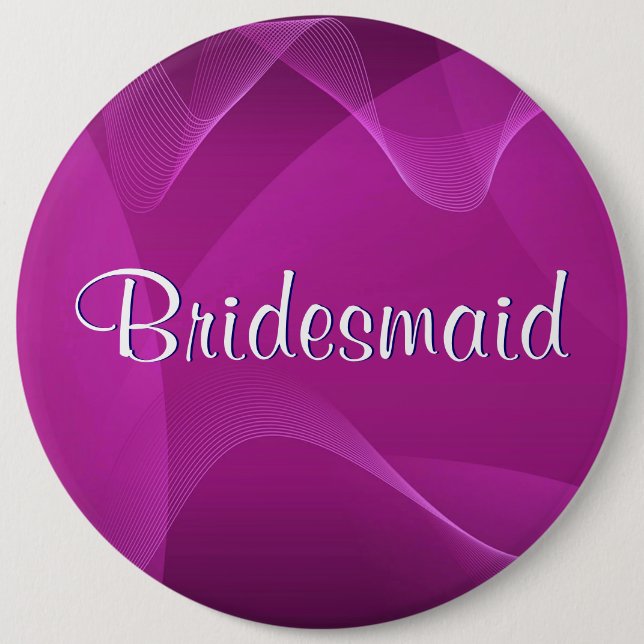 Purple Waves Bridesmaid Button (Front)