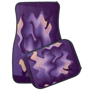 Purple waves car floor mat