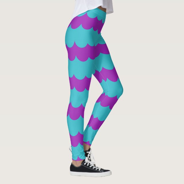 Purple Waves -  Leggings (Right)