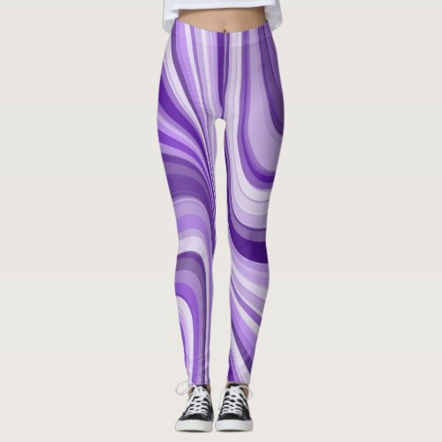 purple waves _ leggings