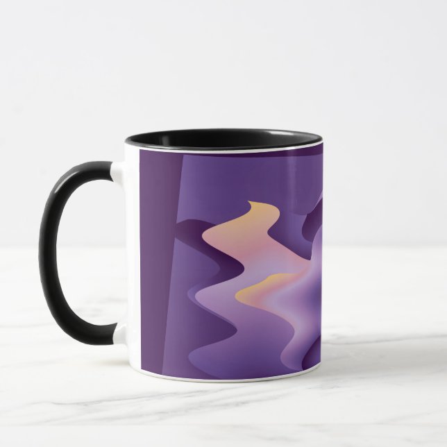 Purple waves mug (Left)