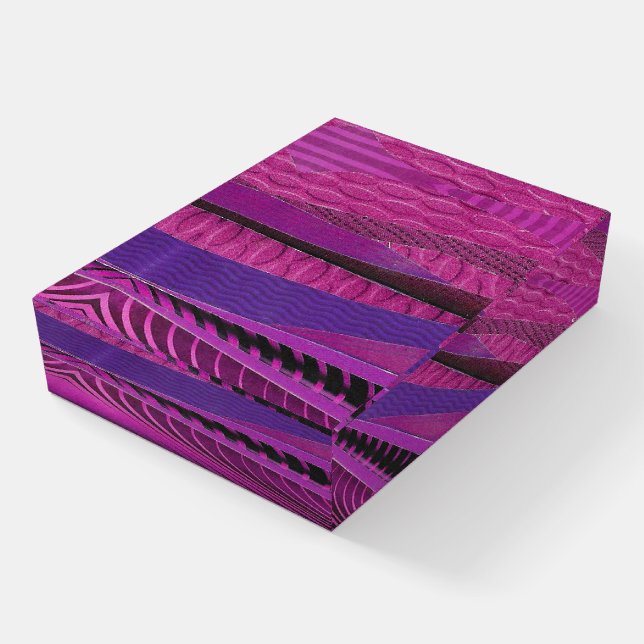 purple waves paperweight (Angled)