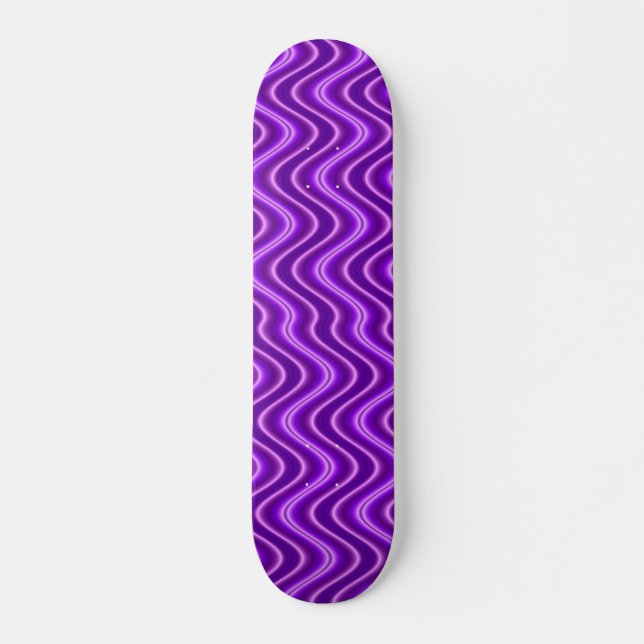 purple waves skateboard deck (Front)