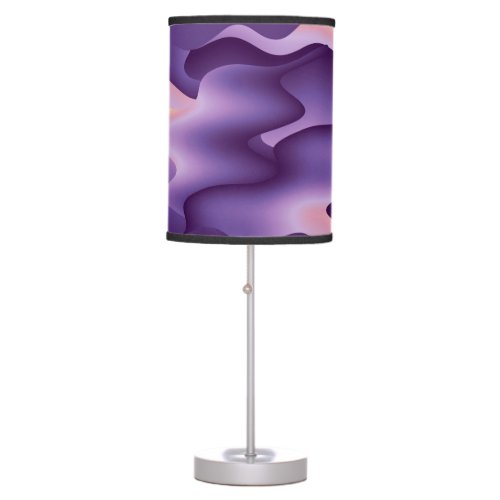 Purple waves table lamp