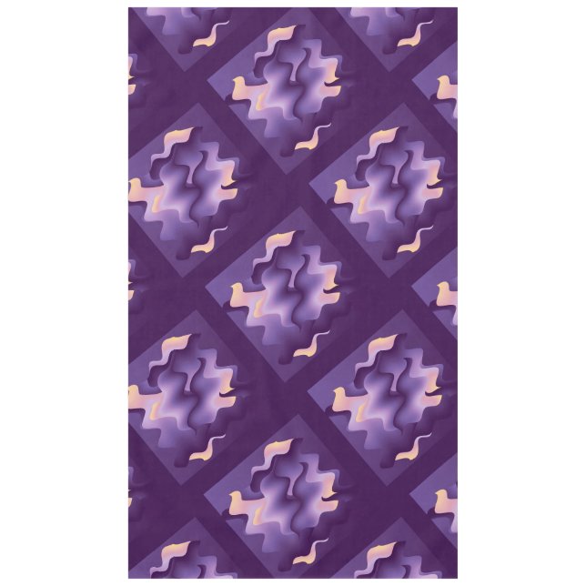 Purple waves tablecloth (Front)