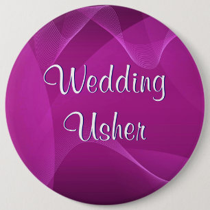Purple Waves Usher Pinback Button