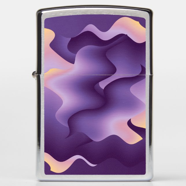 Purple waves zippo lighter (Front)