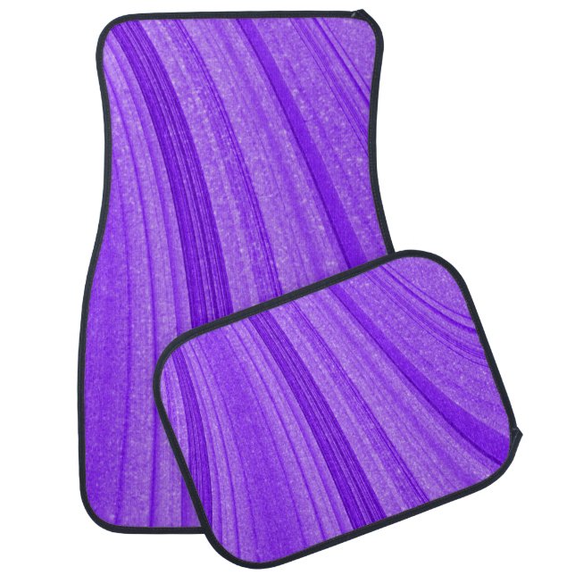 Purple Wavy Glitter Car Floor Mat (Set)