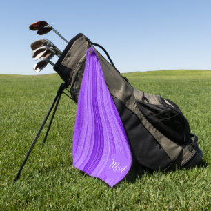 Purple Wavy Glitter Golf Towel