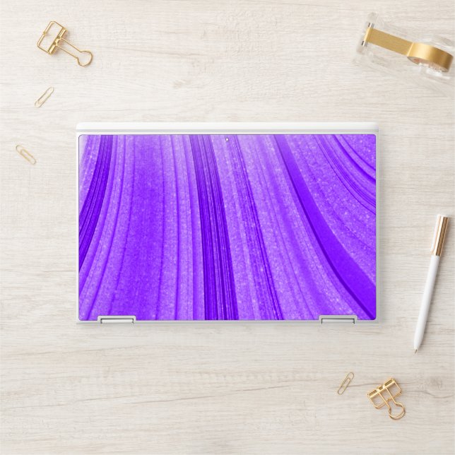 Purple Wavy Glitter HP Laptop Skin (Desk)