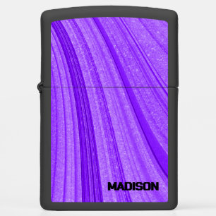 Purple Wavy Glitter Zippo Lighter