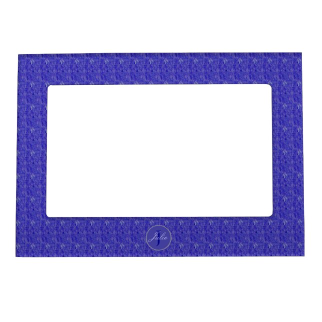 Purple Weave Glitzy Monogram Magnetic Picture Frame (Front)