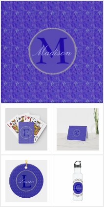 Purple Weave Monogram Gifts and Cards