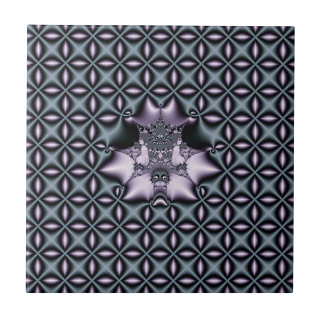 Purple Web Ceramic Tile (Front)