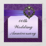 Purple Wedding Anniversary Party Invitation