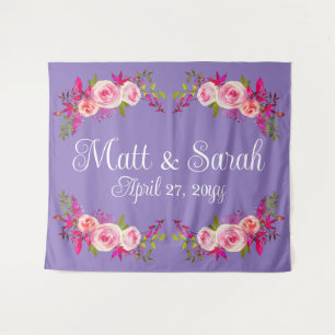 Purple Wedding Backdrop Reception Photo Booth Prop
