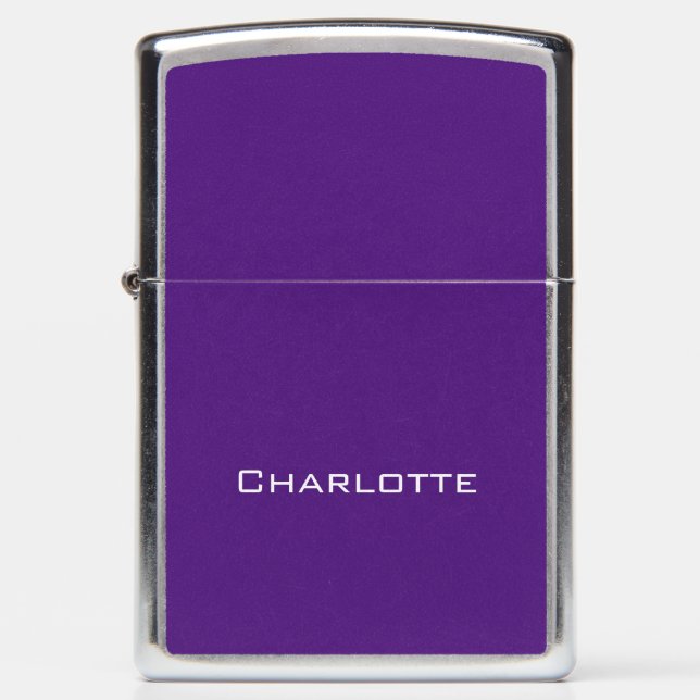 Purple Wedding Bridesmaid  Personalized  Zippo Lighter (Front)