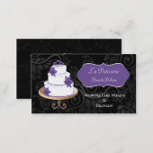 purple Wedding Cake makers business Cards (Front/Back)
