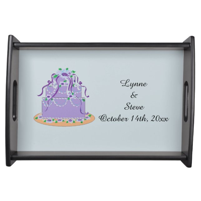 Purple Wedding Cake Serving Tray (Front)