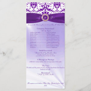 Purple Wedding Ceremony Program