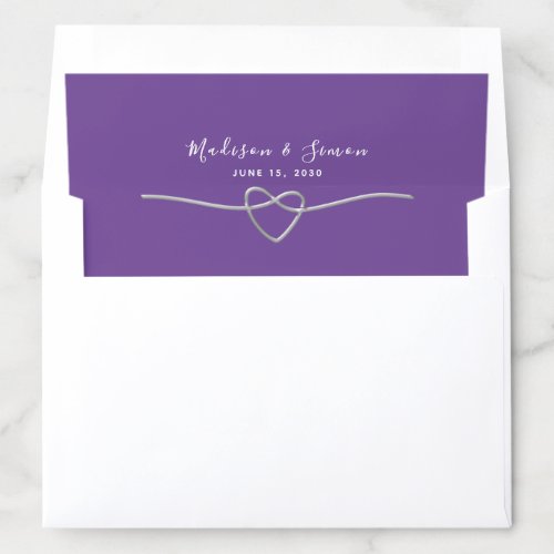 Purple Wedding Envelope Liner