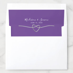Purple Wedding Envelope Liner Insert