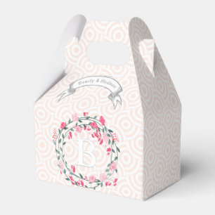 Purple Wedding Favor Box Photos Monogram Names