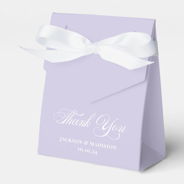 Purple Wedding Favor Boxes (Front Side)