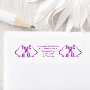 Purple Wedding Invitation Return Address Label