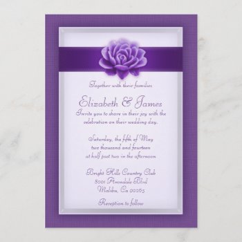 Purple Wedding Invitations by topinvitations at Zazzle