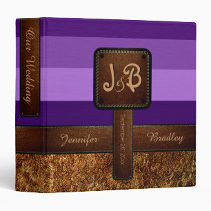 Purple Wedding Leather Look Binder
