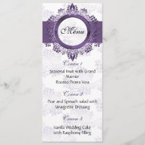 purple wedding menu