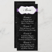 purple  Wedding menu (Front/Back)