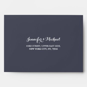 Purple Wedding Party Event Rsvp Return Address 5x7 Envelope by iCoolCreate at Zazzle