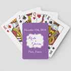Purple Wedding Party Favor Playing Cards