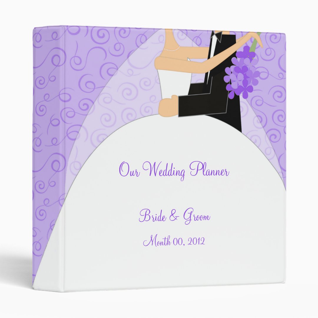 Purple Wedding Planner Binder | Zazzle