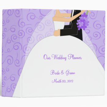 Purple Wedding Planner Binder 2-inch by PMCustomWeddings at Zazzle