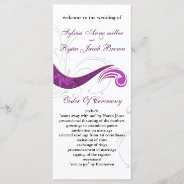 purple Wedding program