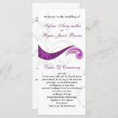 purple Wedding program (Front/Back)