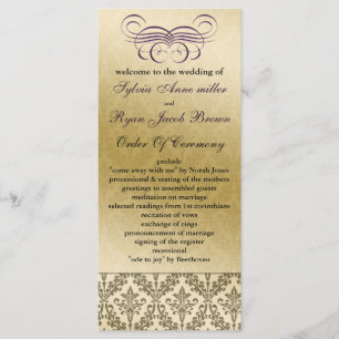 purple Wedding program