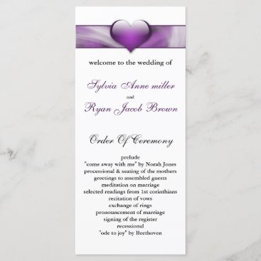 purple Wedding program