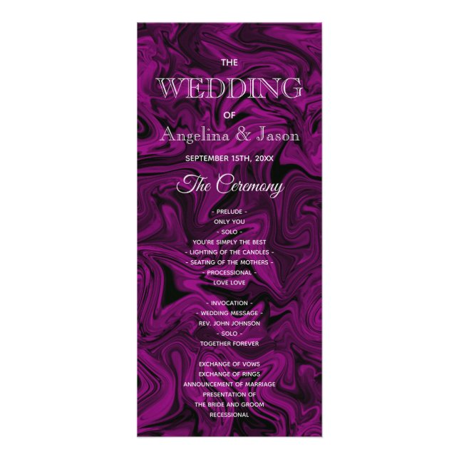 Purple Wedding Program (Front)