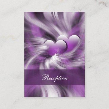 purple wedding Reception Cards