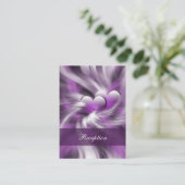 purple wedding Reception Cards (Standing Front)
