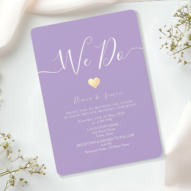 Purple Wedding Reception Invitation (Creator Uploaded)
