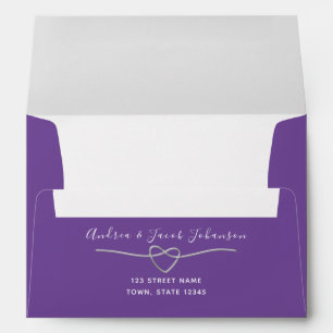 Purple Wedding Return Address Envelope